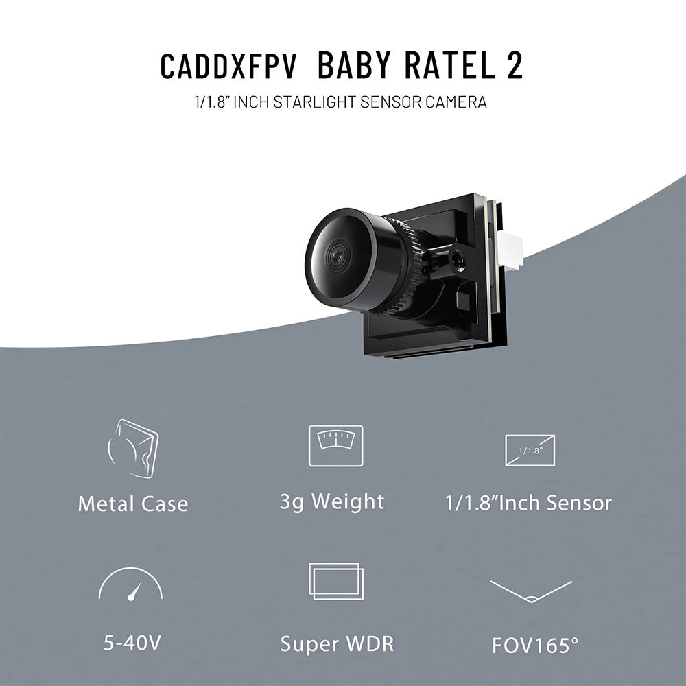 CADDX ไมโคร FPV กล้อง Ratel 2  - Drone Racing Camera บทวิจารณ์และราคา